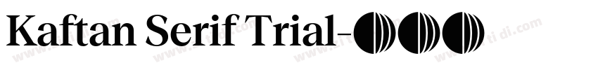 Kaftan Serif Trial字体转换